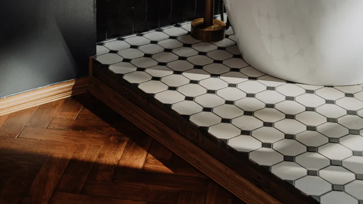Herringbone LVT in Kitchens