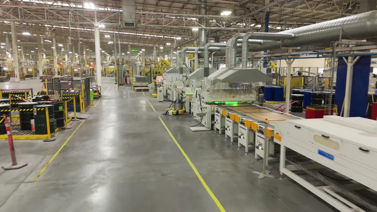 Production Efficiency with SPC Floor Tiles Machine