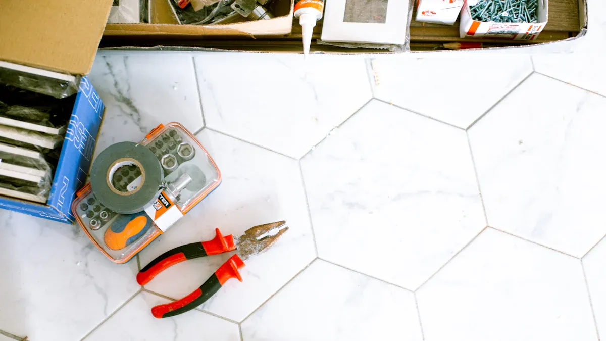 Materials and Tools for How to Lay Glue Down Vinyl Plank Flooring