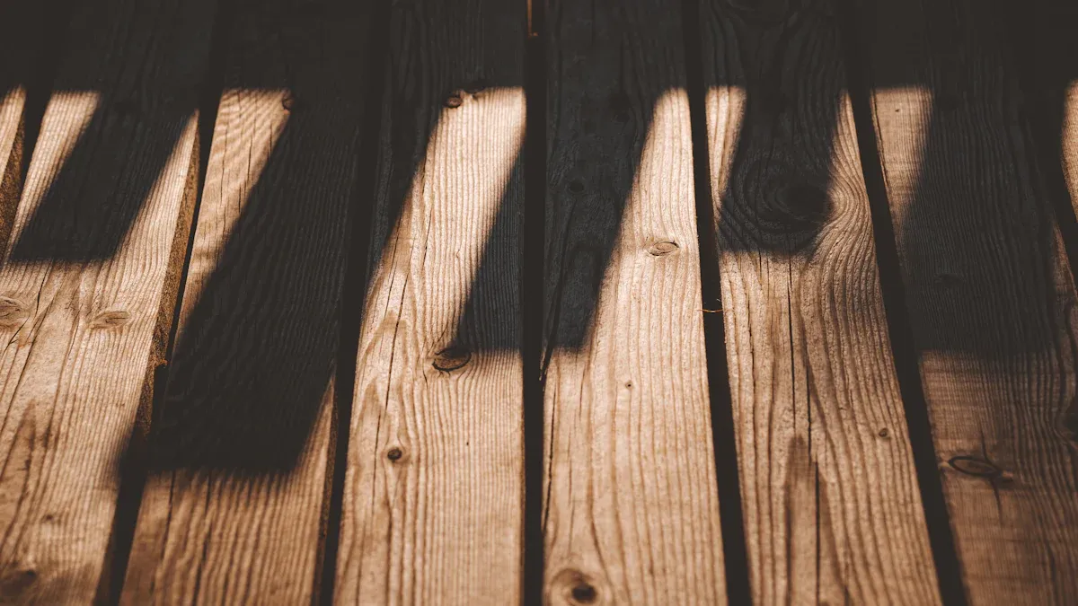 How Fading Changes the Look of Kitchen Vinyl Plank Flooring with Oak Cabinets