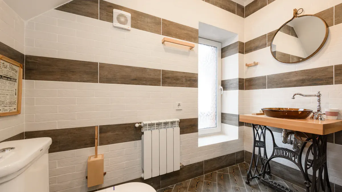 Waterproof vinyl flooring for bathrooms keeps peace in apartments
