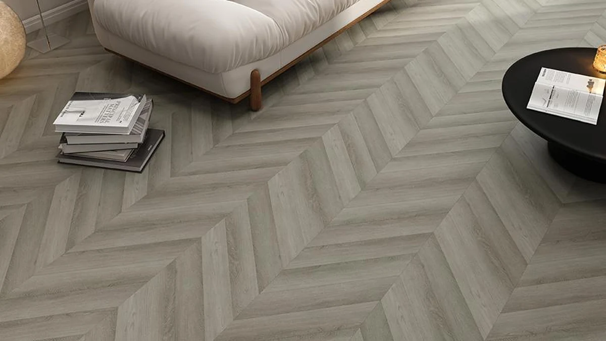 EIR SPC flooring plank close-up showing embossed grain texture